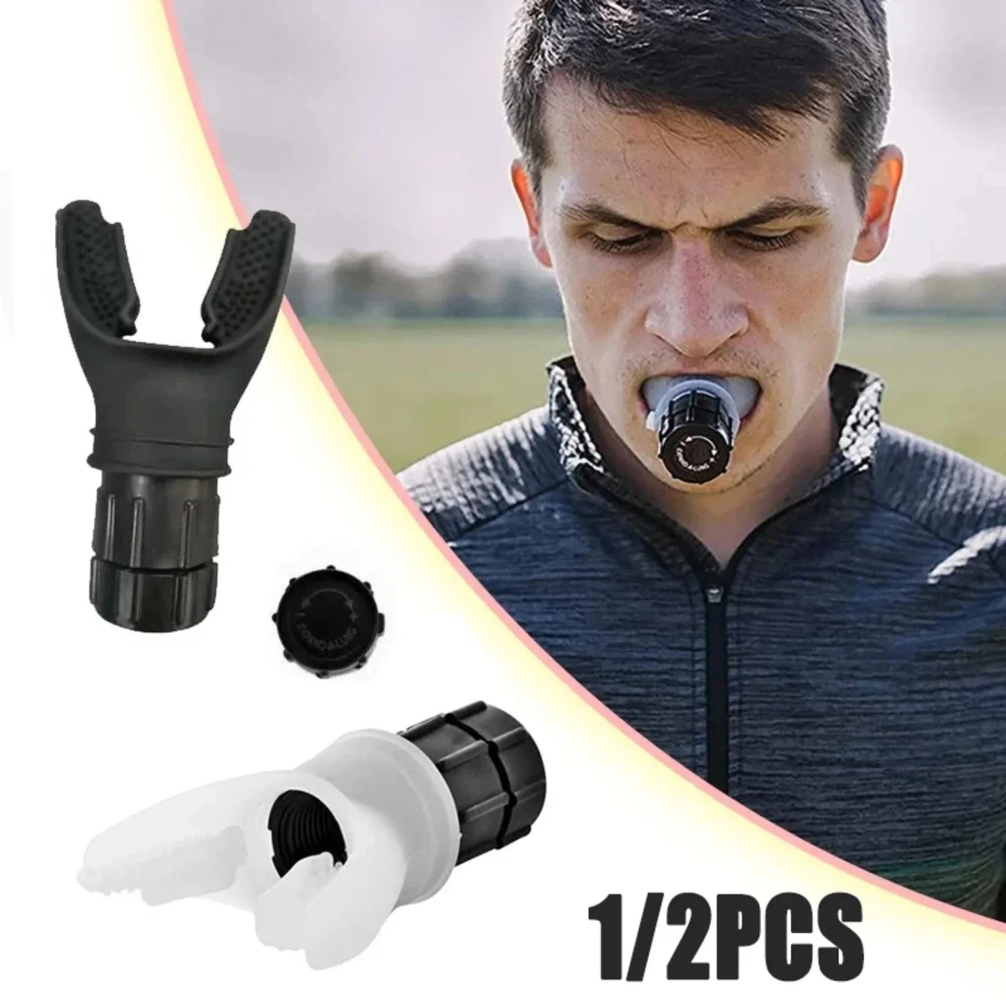 1PC Sports Breathing Trainer Exercise Lung Face Mouthpiece Respirator