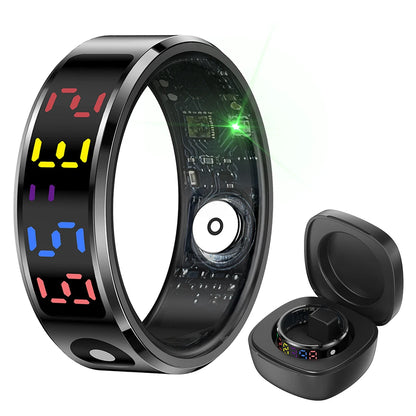 Smart Ring with Display Screen and Touch Health Manager Wireless for Heart Rate Blood Oxygen Monitor