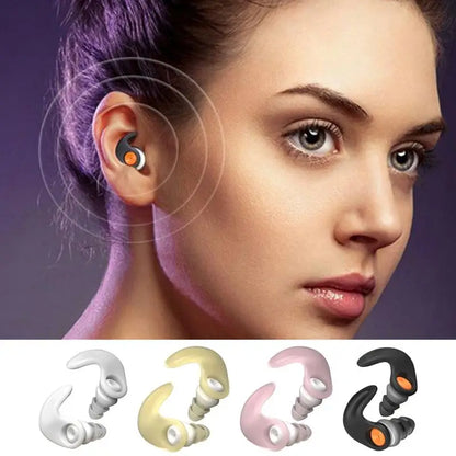 Sleeping Ear Plugs Silicone Waterproof Noise Isolating Earplugs Hearing Protection