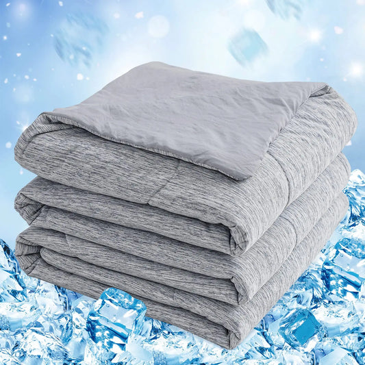 Orhopui Cooling Comforter, Cooling Blanket with Chill Cooling Fiber, for Night Sweats