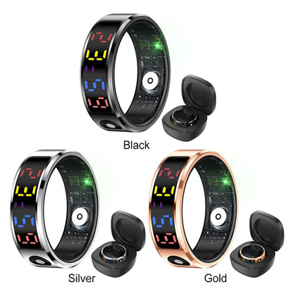 Smart Ring with Display Screen and Touch Health Manager Wireless for Heart Rate Blood Oxygen Monitor