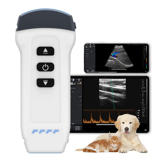 Wireless Color Doppler -Ultrasound Scanner 2in1 Convex & Linear Probe for animal or Human