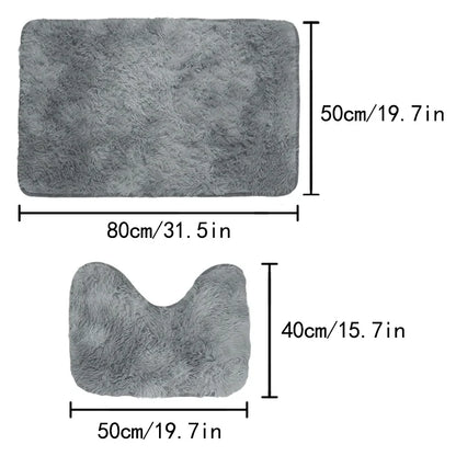 2pcs bathroom mat bathmat anti-slip bath rug water absorbent