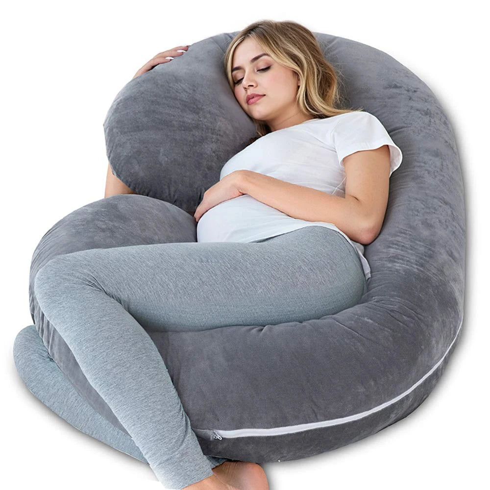 G Shaped Full Body Maternity Pillow with Removable Cover - Support for Belly for Pregnant Women