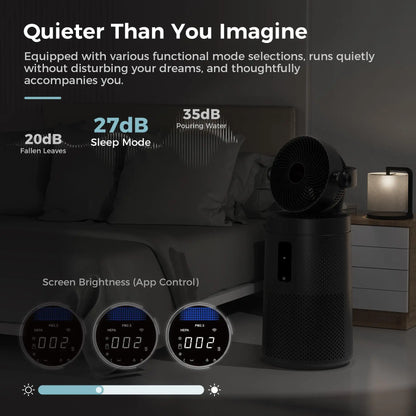 Air Purifiers Fan for Home With 2-In-1 Air Circulator Fan System & Smart WIFI