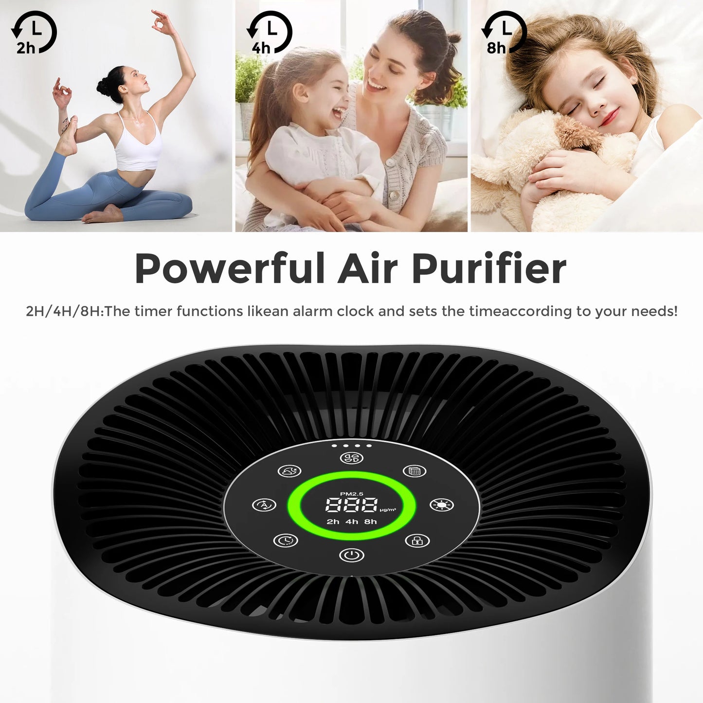Air Purifier for Large Rooms for Household HEPA Filter