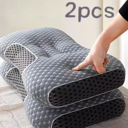 Soft Adjustable Ergonomic Knitted Massage Neck Pillow Orthopedic Contour Support Pillow