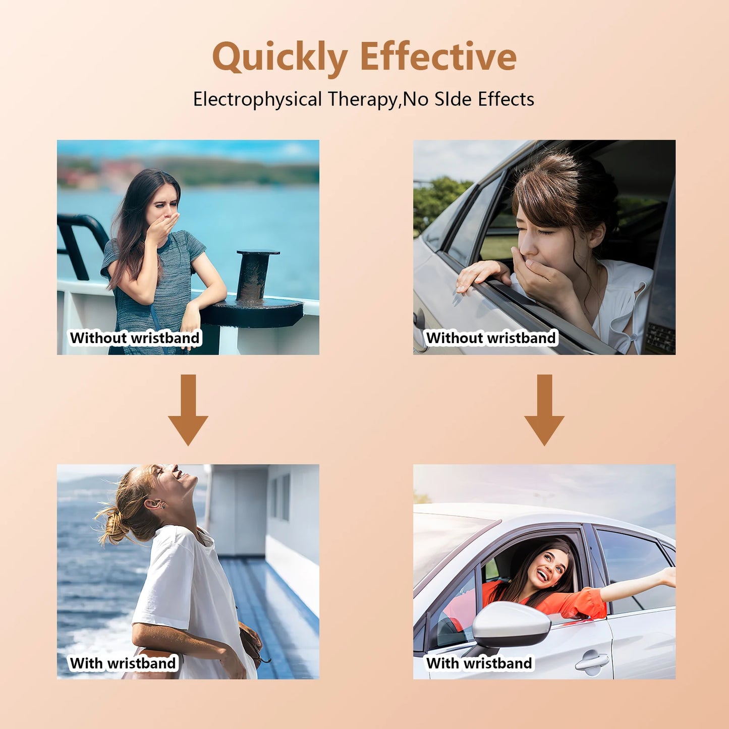 Anti-Nausea Wristband Travel Sickness Reliefs Motion Sickness and Nausea