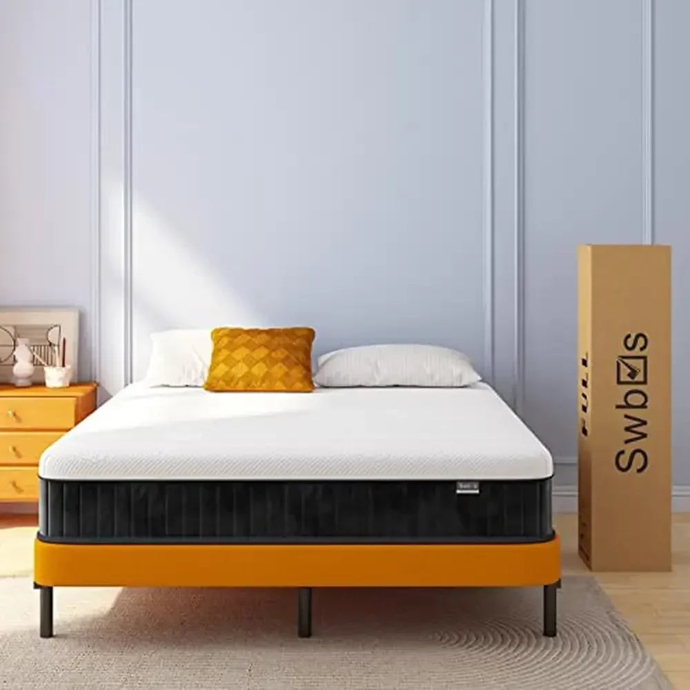 12 Inch Memory Foam Hybrid Queen Size Mattress for Support & Pressure Relief Comfort