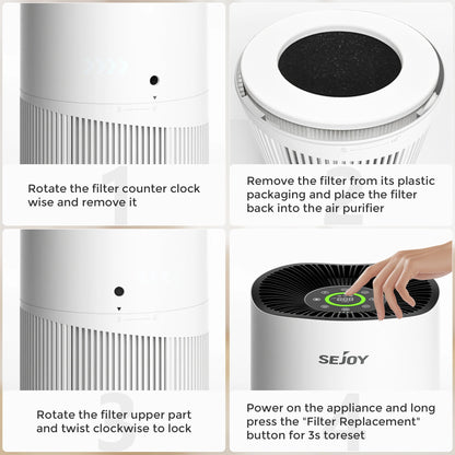 Air Purifier for Large Rooms for Household HEPA Filter