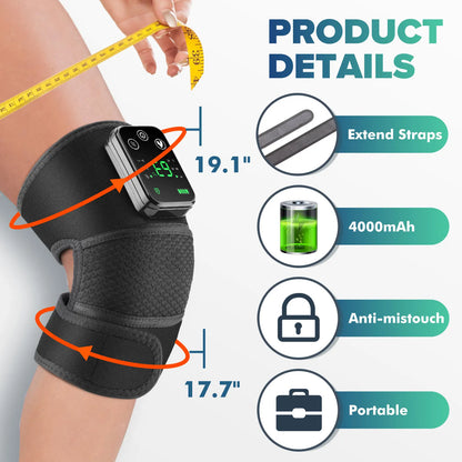 Joint Physiotherapy Hot Compress Vibration Massage for Elbow, Shoulder Support Thermal Knee Pad Relieve Arthritis