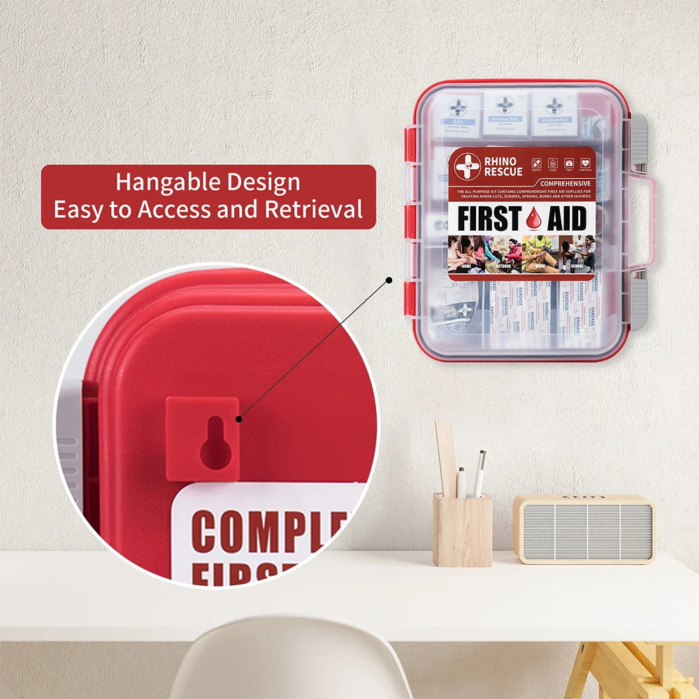 RESCUE 350 Pieces OSHA All-Purpose First Aid Kit,