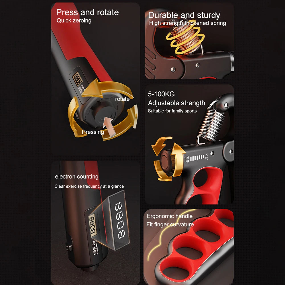 Grip Strength Trainer Wrist Expander Adjustable Resistance Fitness Gym