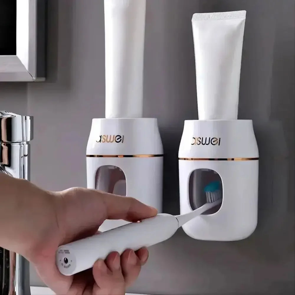 1pc Toothpaste Squeezer & Storage Rack - Easy Automatic Toothpaste Refills