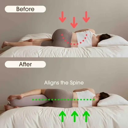 Popular|Adjustable Pregnancy Pillow – Full Body Support for Side Sleeping - Adjustable Firmness and Shape - Supports Back, Legs