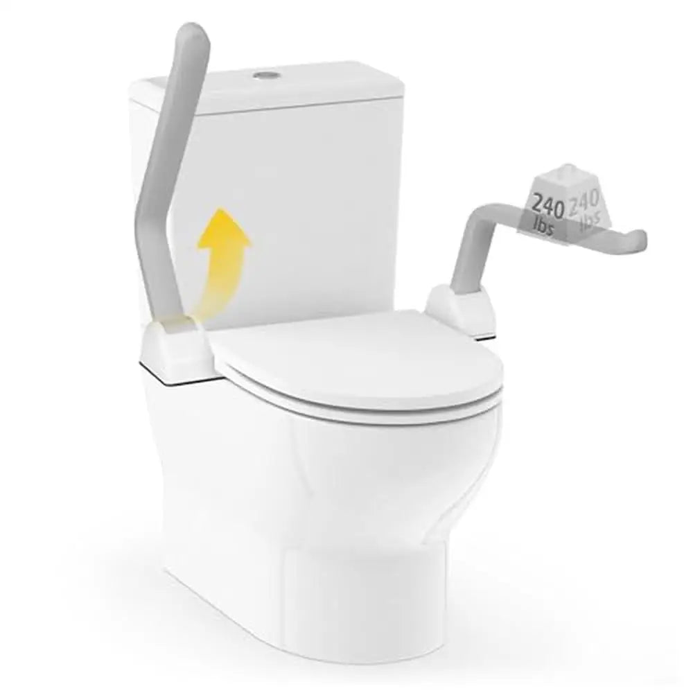 Toilet Safety Rails 480lbs Load-Bearing Flip Up Armrest