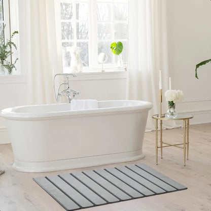 Foldable Hard Bathmat.  Absorbent and Nonslip 23.6 x 15.5 Inch Quick Drying