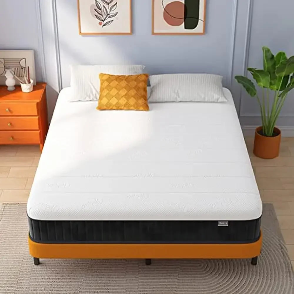 12 Inch Memory Foam Hybrid Queen Size Mattress for Support & Pressure Relief Comfort