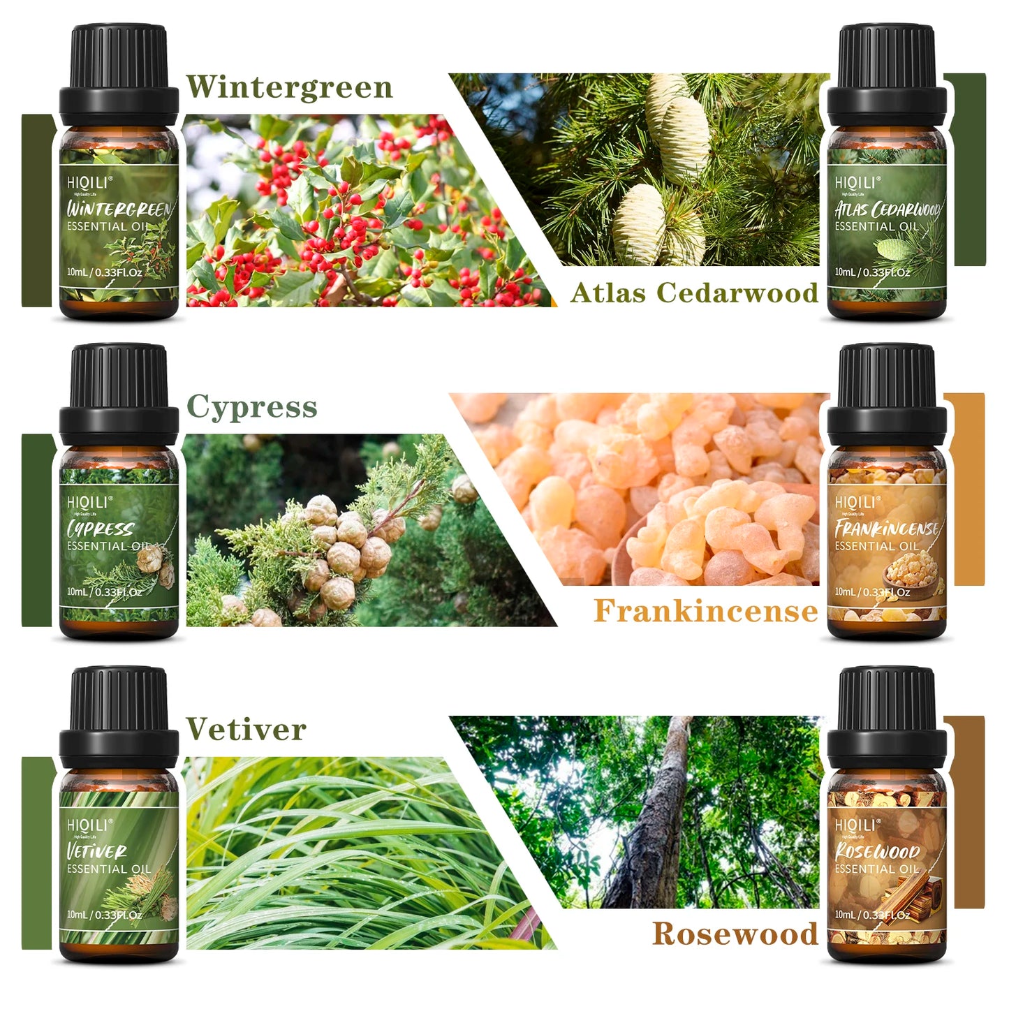 Woody Fragrance Oils Set, for Aromatherapy Diffuser Humidifier