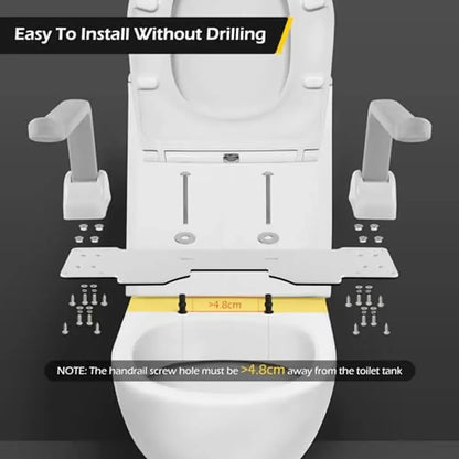 Toilet Safety Rails 480lbs Load-Bearing Flip Up Armrest