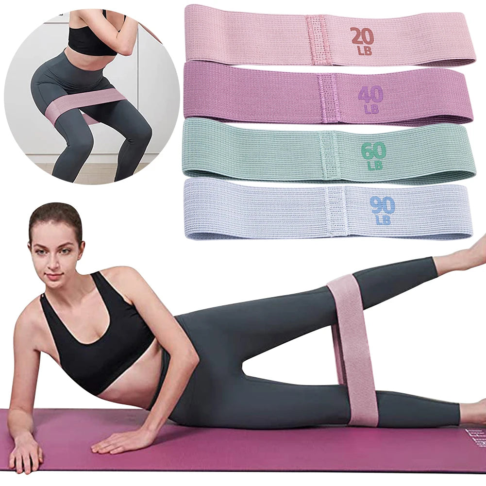 Hip Resistance Bands Anti-Slip - Portable Glute Thigh Elastic Bands