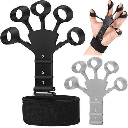 Adjustable Hand Gripper Kit (5-in-1) - Forearm & Finger Exercise, Stress Relief Ball