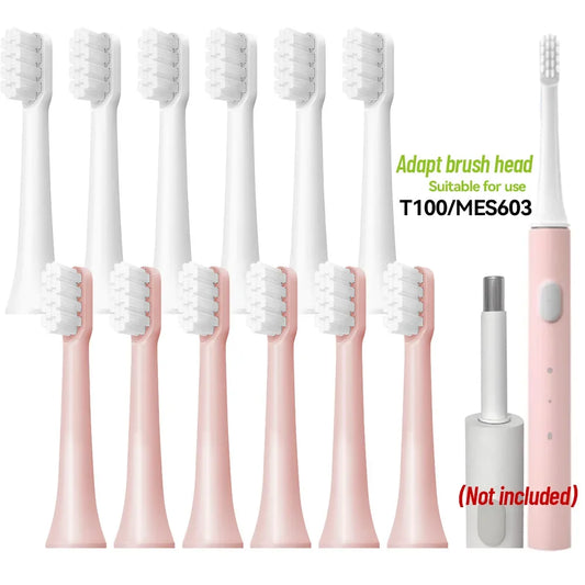 6/12Pcs Replacement Brush Heads T100 Mes603 Electric Toothbrush Vacuum