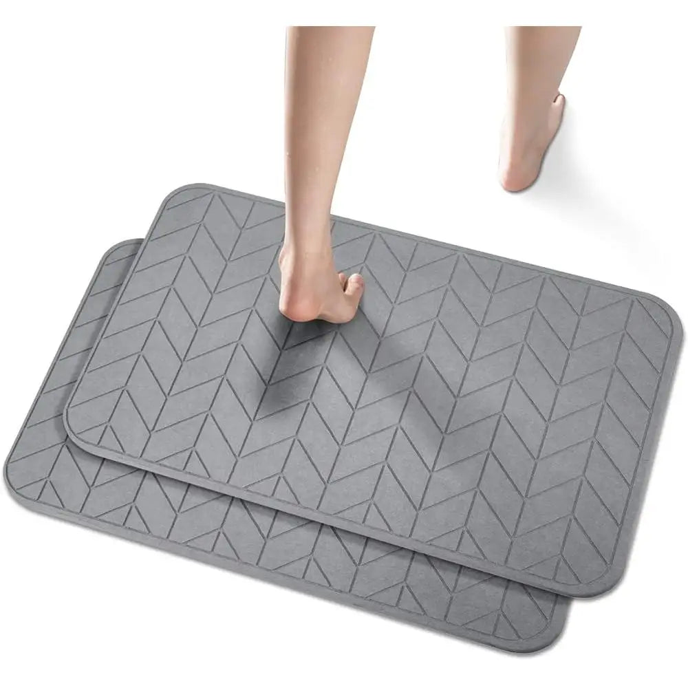 Earth Bathmat Nonslip Fast Drying Stone Shower Mat Super Absorbent
