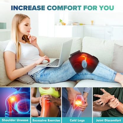 Joint Physiotherapy Hot Compress Vibration Massage for Elbow, Shoulder Support Thermal Knee Pad Relieve Arthritis