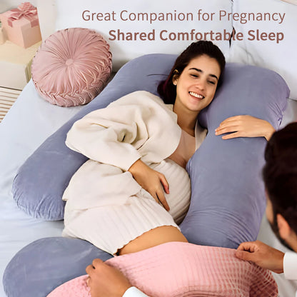 G Shaped Full Body Maternity Pillow with Removable Cover - Support for Belly for Pregnant Women
