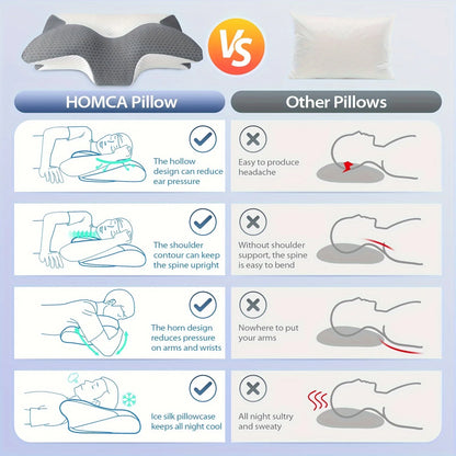 Cervical Memory Foam Pillow Pillows For Neck Shoulder Pain. Ergonomic Orthopedic Sleeping