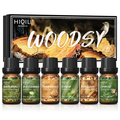 Woody Fragrance Oils Set, for Aromatherapy Diffuser Humidifier