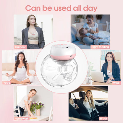 2 Pcs Electric Wearable Breast Pump