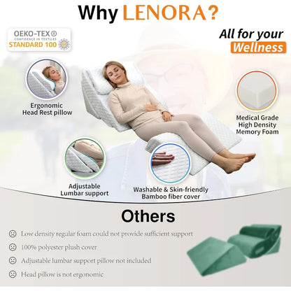 Back Support for Sleeping, Memory Foam Wedge for Lower Back