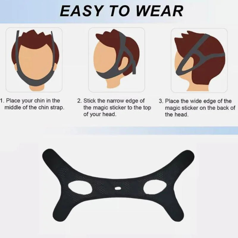 Anti Snore Chin Strap Stop Snoring Belt for Better Breath Sleep-Sleeping Aid Tools