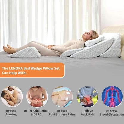 Back Support for Sleeping, Memory Foam Wedge for Lower Back