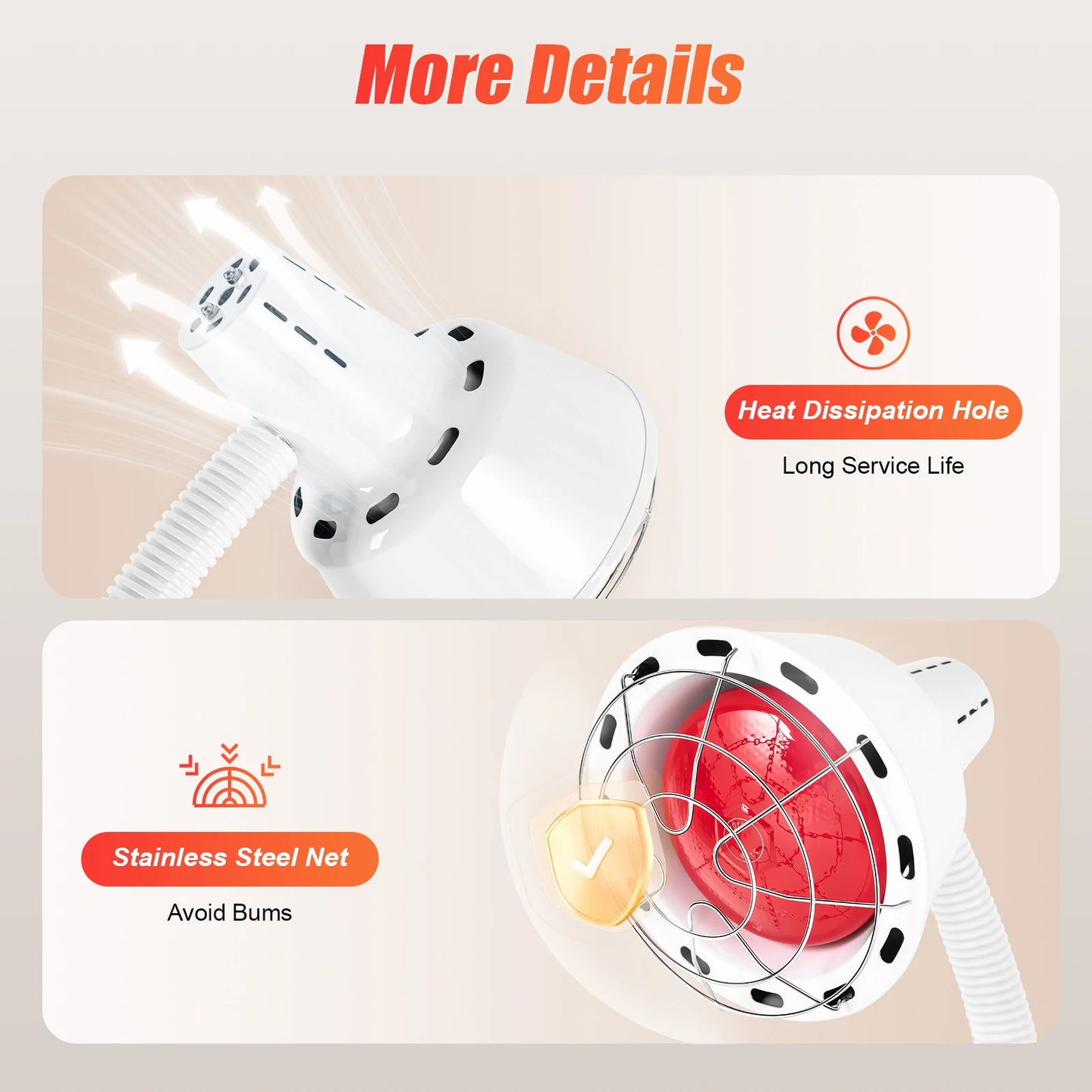 Adjustable Infrared Heat Lamp for Muscle and Joint Pain Relief