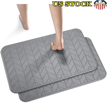Earth Bathmat Nonslip Fast Drying Stone Shower Mat Super Absorbent