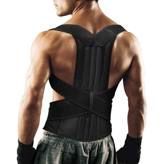 Back Brace Posture Corrector Belt and Lumbar Support, Adjustable Shoulder Posture Support for Improve Scoliosis