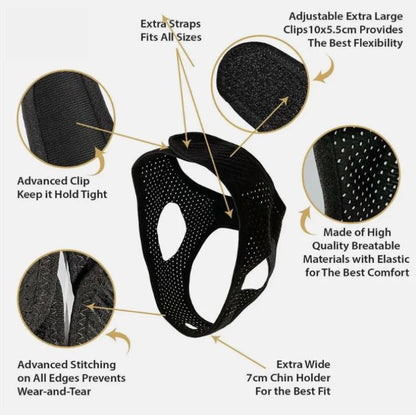 Anti Snore Chin Strap Stop Snoring Belt for Better Breath Sleep-Sleeping Aid Tools