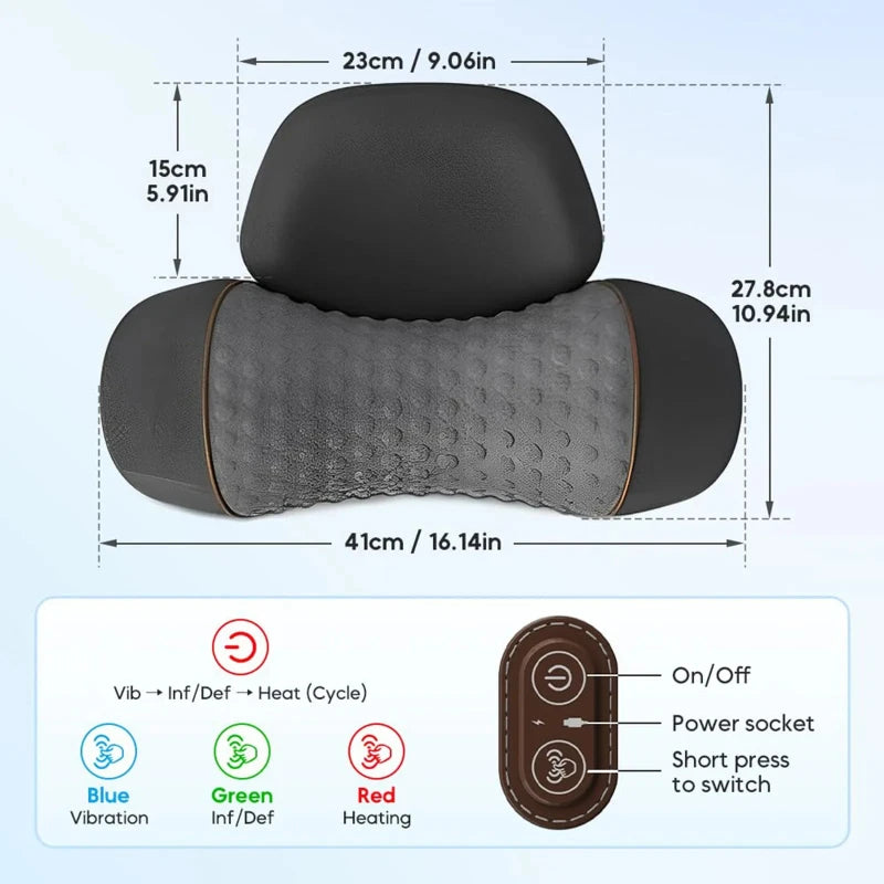 Massager Pillow Cervical Orthopedic Sleeping Pillow Back and Neck Massager